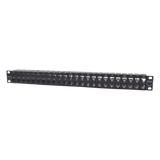 Z6-PNL-U48K - Patch Panel UTP / 48 Puertos Cat 6 / Plano 1UR / 19" Rack / Acero Negro / 4.3 x 19 x 1.7 in
