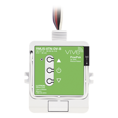 RMJS8TNDVB - Módulo de Atenuación Inalámbrico / Control 0-10 V / 60 mA / Interruptor 8 A / 120/277 V / Alcance 9 m (29.5 ft) / Clear Connect RF