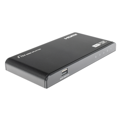 TT314HDR-V2.0 - Divisor (Splitter) HDMI 4K de 1 Entrada a 4 Salidas (Simultaneas) / Soporta 4K×2K  / Ajuste de resoluciones EDID / HDR / HDMI 2.0 /  HDCP 2.2  / Permite mezclar pantallas en 4K y 1080P