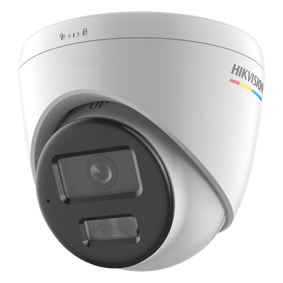 DS-2CD1347G3-LIUF - Cámara Turret IP / 4 Megapixel / Color 24/7 / Lente 2.8 mm / FOV 101.5° / IR 30 m (98.4 ft) + Luz Blanca 30 m (98.4 ft) / WDR 120 dB / IP67 / PoE