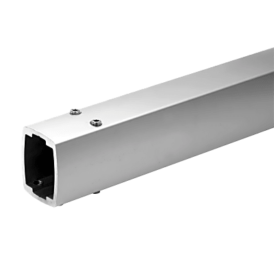 S1MT500 - Tubo Estructural de Aluminio / 500 mm (1.64 ft) / Perfil Hueco para Cableado / 6 Tornillos de Fijación / Carga 180 lb (81.6 kg) / Espesor 5.5 mm