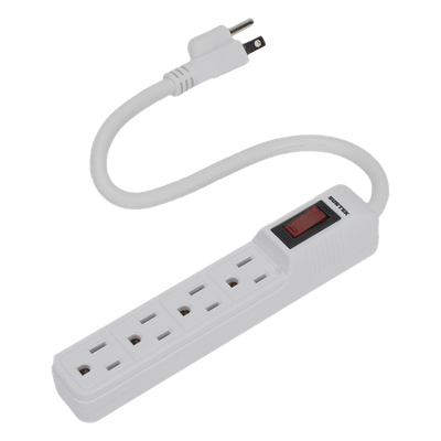 SYS-136200 - Multicontato Profesional / 4 Tomas 127 Vca / 15 A / Cable 30 cm (11.8 in) / Interruptor Iluminado / Norma NOM 003