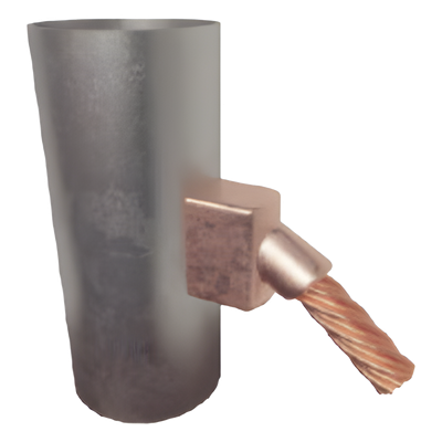 TGM-C45TV-1/0-2-4 - Molde para soldadura exotérmica / Cable 1/0 a tubo 2" a 4" / Carga #90 / 2500°C