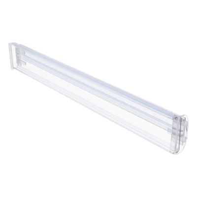 RAIL-3132 - Riel Guía para Etiqueta Electrónica / Policarbonato Transparente / 37 mm x 14 mm x 1 m (3.3 ft) / Ángulo Ajustable / Compatible 1.54' a 2.9'