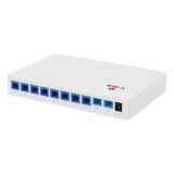 V1809PU - Splitter Activo 1x8 para Alimentación de 8 Dispositivos POF, 1 Puerto de cascadeo para continuidad, puertos SC/UPC