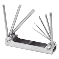 SYS-ALLFTN8 - Juego de Llaves Torx / 8 Piezas T9-T40 / Estuche Metálico Tipo Navaja / Acero Cromo Vanadio / 16 x 4.5 x 2 cm