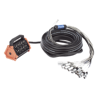CSBT1204L20M - Stagebox Multipin / 12 Hembras + 4 Machos XLR / Cable 30 m (98.4 ft) / Contactos Plata / 20 A 250 V CA / Carcasa Cromada Perlada