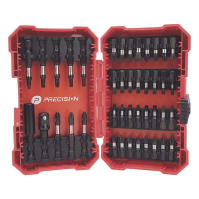 PST-C010-01 - Juego de Puntas para Taladro / 42 Piezas / Entrada Hexagonal 1/4" / Acero S2 / Estuche Resistente a Impactos