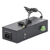 WI-PS302G-UPS - Inyector PoE industrial / Con UPS No-Break / Cuenta con 2 Puertos Gigabit (1 PoE 24/48V pasivo) / Salida DC 12V