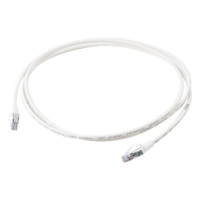 SP6A-S07-02 - Patch Cord Cat6A Blindado S/FTP / 28 AWG / 2.13 m (7 ft) / Diámetro Reducido / Color Blanco