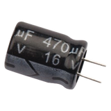 0470M0016V - Capacitor Electrolítico de Aluminio, Radial de 470 µFd, 16 Vcc, 105 °C, 8.0 x 11 mm.