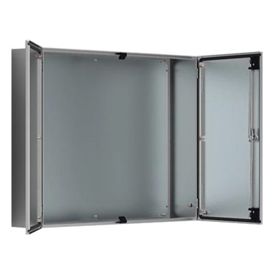 ADR1201240 - Gabinete de Doble Puerta / 1200 x 1200 x 400 mm / Acero Inoxidable Cepillado / IP55 / NEMA 12 / IK10