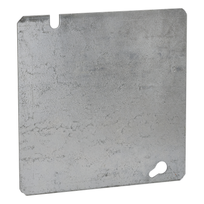HUB-832 - Tapa Ciega Cuadrada / Acero Galvanizado / 4.688 x 4.688 in (119.1 x 119.1 mm) / UL Listed / Troquelada