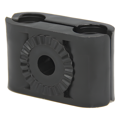 CB-78 - Sujetador Plástico para Cable Coaxial / 7/8" / Doble Capacidad / Montaje Varilla 3/8" o M10 / Rango 1.063 a 1.122"
