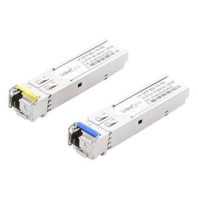 LP-SFP-BD-1G-5 - Transceptor Óptico SFP Bidireccional / 1.25 Gbps / Monomodo 1310/1550 nm / LC/UPC Simplex / DDM / Alcance 5 km (16,404 ft) / 2 Piezas