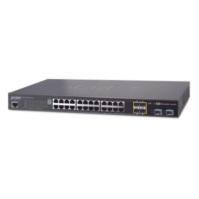 SGS-5220-24T2X - Switch de Acceso Stack Capa 2+ de 24 puertos + 4 compartidos TP/SFP + 2 Puertos 10G SFP+  Stack
