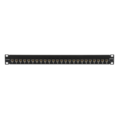 UP5-F1-24L-RS - Patch Panel / UTP Cat5e Precargado / 24 Puertos / Plano 1U / Rack 19"