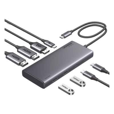 35625 - Ugreen 35625 hub de interfaz USB Tipo C 10000 Mbit/s Gris