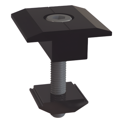 EPLMCN230B - Sujetador Intermedio 30 mm para montaje de paneles solares en riel 5 Y 8 con anodizado negro