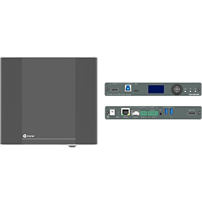 KDS-17EN-SW2 - Switcher Encoder AVoIP 2x1 4K60 4:4:4 | Con Dante | Streaming por Ethernet Cobre y Óptico | Unicast y Multicast | Soporte USB, IR, RS-232 y CEC