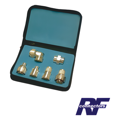 RFA-4013 - Kit de Adaptadores RF / 7-16 DIN y N / 6 Piezas / Rectos y Angulares / Telecomunicaciones