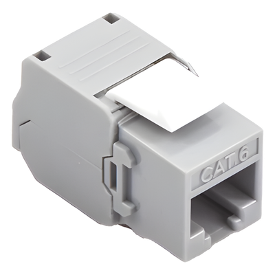 LP-KJ-610-TTGY - Módulo Jack Keystone / Cat6 / Toolless / Terminación 180° / UTP / Color Gris