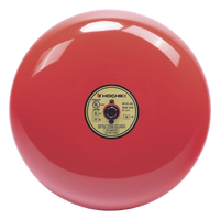B10-24 - Campana de alarma de incendio / 10 pulgadas (25.4 cm) / 24 VCD / 96 dB / Listado UL / Uso exterior con caja HC-BB-1