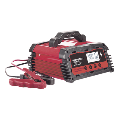 CHR-250 - Cargador de Baterías / 12 o 24 Vcc / 25 A / Hasta 250 Ah / Display LCD / Entrada Universal AC 110-220 V