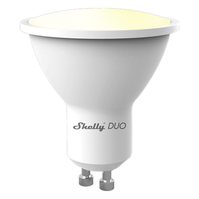 SHELLYDUOGU10 - Foco Inteligente LED / GU10 / Dual Blanco 2700K-6500K / 475 lm / Wi-Fi / AC 100-240V / 30,000 h