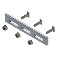 N00001 - Soporte Inclinado Solar / Aluminio Serie 6000 / Ajustable / Compatible N Rail 4.72 / 135 g / Acero Inoxidable Grado 30