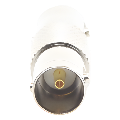 RFB-1734 - Adaptador Coaxial Tipo Barril / BNC Hembra a BNC Hembra / 75 Ohm / Níquel-Oro-Teflón / 32.5 mm Largo
