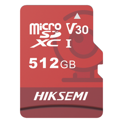 HS-TF-E1/512G - Memoria Microsd Hiksemi, 512GB, Clase 10, Especializada para Videovigilancia (Uso 24/7), Lectura 95MBS, Escritura 25MBS