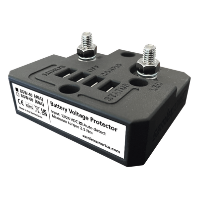 BGW40 - Protector de Baterías / 12/24 VCD Automático / 40 A Continuos / IP66 / Caída de Voltaje 40 mV
