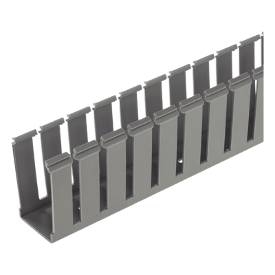 G2X2LG6 - Canaleta Ranurada de PVC / 2.25 in Ancho / 2.12 in Alto / 6 ft Largo / Tipo G / Sin Tapa / Gris