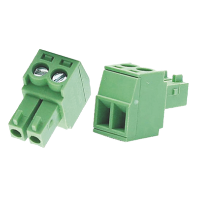 101305175 - Bornera Verde Conector Macho de 3.5 mm para Paneles de Acceso, Cámaras, Múltiples Dispositivos/ 2 Tornillos