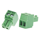 101305175 - Bornera Verde Conector Macho de 3.5 mm para Paneles de Acceso, Cámaras, Múltiples Dispositivos/ 2 Tornillos
