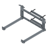 EPI-MB225-V1 - Montaje para Panel Solar / Poste o Torre / Módulos 1300-1500 mm / Soporte con Batería / Acabado Galvanizado / 15 kg