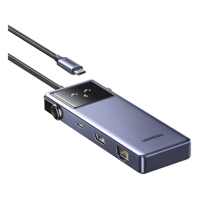 45155 - Hub USB-C 7 en 1 / HDMI 4K 60Hz / 2x USB-A 3.0 + USB-C 3.0 + USB-A 2.0 / Gigabit Ethernet / PD 100W / Cable 20 cm (0.66 ft)