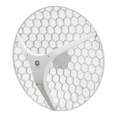 LHG-5AXD-XL - CPE Exterior Punto a Punto / Wi-Fi 6 / Antena 27 dBi / Alcance 30 km (98,425 ft) / PoE Pasivo 12-28V / IP66 / -40°C a 70°C