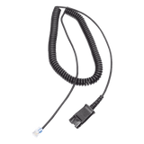 QD03 - Cable Adaptador QD / Diademas HT101/HT201/HT202 / Teléfonos Analógicos, Digitales e IP / Compatible Grandstream y Yealink / Audio Full Duplex / Impedancia 2000Ω