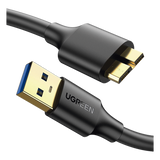 10840 - Ugreen 10840 cable USB USB 3.2 Gen 1 (3.1 Gen 1) 0,5 m Micro-USB A Micro B Negro
