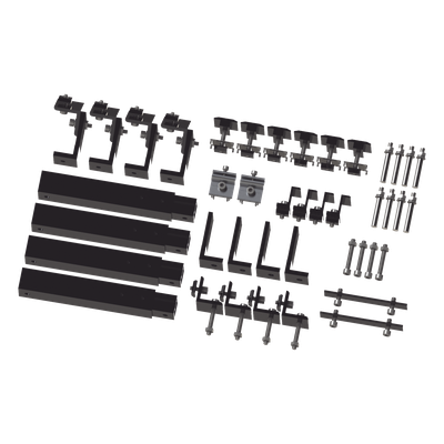EPL-AMO011X4-STBLK - Sistema de Montaje para Paneles Solares / Arreglo 1x4 / Aluminio Anodizado / Inclinación Ajustable 20-45° / Resistencia Viento 136 km/h