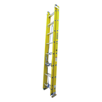 SYS-EEFV224 - Escalera de Extensión / Fibra de Vidrio y Aluminio / 24 Escalones / 6.4 m (21 ft) / Carga 102 kg / Tacones Antideslizantes