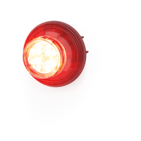 CD9012RW - Estrobo Oculto LED / 12 LEDs / Rojo/Claro / 12-24 V DC / Bisel Negro / Lente Transparente / 0.39 ft Perfil Bajo