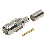 RFT-1217-X - Conector RF Coaxial / TNC Hembra / Anillo Plegable / Cables RG-8/X, LMR-240 / Níquel-Oro-Delrin