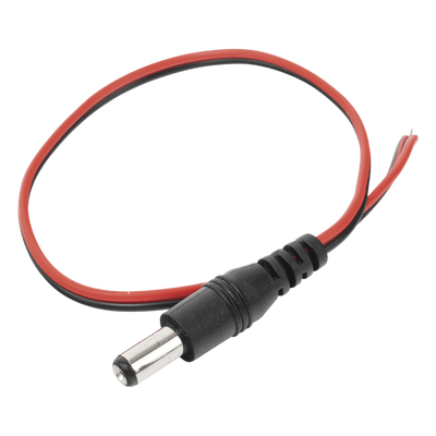 DC-CORD - Cable Pigtail DC / Conector Macho 5.5 x 2.1 mm / Calibre 22AWG / 28.5 cm / Polarizado / 12 VCC