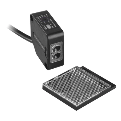 XBS-RR7 - Detector Fotoeléctrico / Alcance Ajustable 0-7 m (0-23 ft) / Salida Relevador 24 VCC @ 3A / IP65 / LED de Alineación / 12-24 VCC