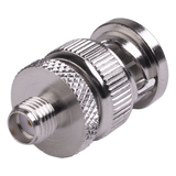 RSA-3476 - Adaptador Coaxial en Línea / SMA Hembra a BNC Macho / Cuerpo Bronce Niquelado / Contacto Oro / Aislante Teflón