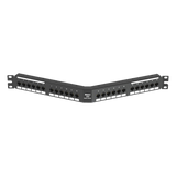 DPA24688TGY - Panel de Parcheo de Impacto / Angulado / Categoría 6 / 24 Puertos / 1UR / 19"