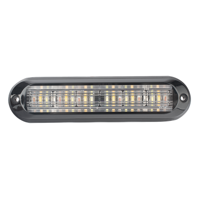 XLT1835RWA - Luz Auxiliar / 18 LEDs / Tricolor Rojo/Claro/Ámbar / IP67 / Ultra Brillante / 142.6×36×14 mm
